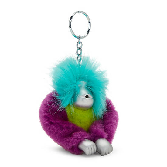 Kipling Fun Hair Sven Monkey Keychain Accessoires Rood Groen | BE 1941UZ